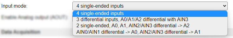 Input mode options