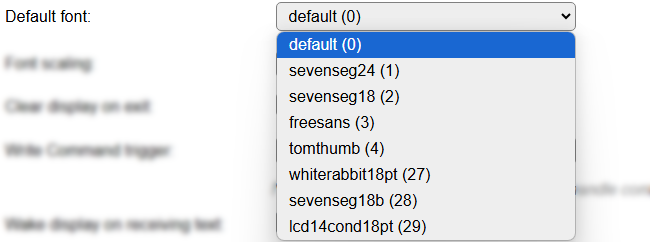 Default font