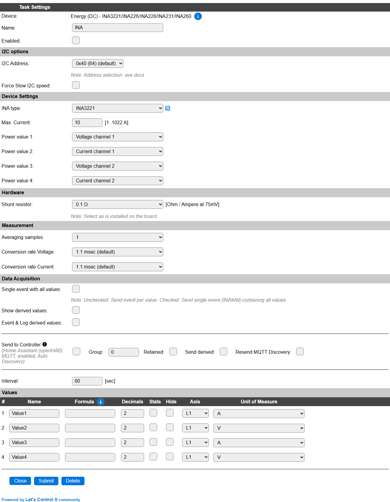Device Configuration