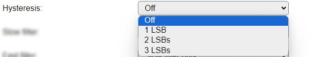 Hysteresis options