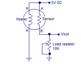 Basic circuit to connect MQ-xxx sensors