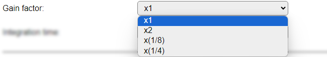 Gain factor options