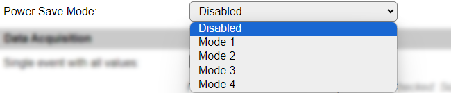Power Save Mode options